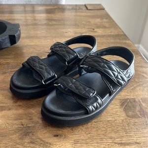 Women’s Ruthie Quilted Footbed Sandals – A New Day™ Black